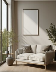Living Room Wall Poster Mockup Personalize Your Space