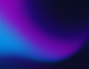 Fototapeta premium Dark purple blue black abstract grainy background, glowing vibrant color gradient shape, noise texture poster header banner cover design