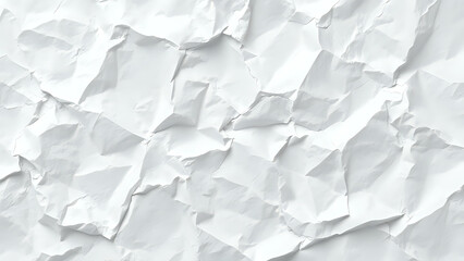 Obraz premium white wrinkled paper texture. Ai Generated