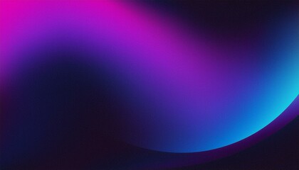 Naklejka premium Dark purple blue black abstract grainy background, glowing vibrant color gradient shape, noise texture poster header banner cover design
