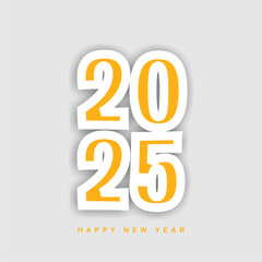 Happy New Year 2025 Design Template. New Year 2025 Celebration Gift Card Design Template. Editable EPS file.