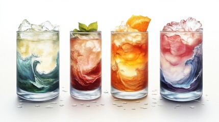Artistic Ocean Wave Cocktails Coastal Bar Recipes for a Serene Setting