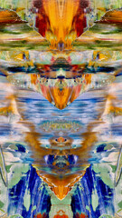 Abstract art background . Hand painting artwork on canvas .