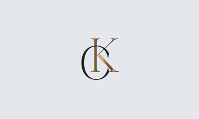 CK, KC, K, C Abstract Letters Logo Monogram