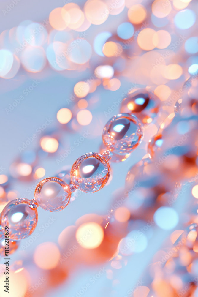 Poster explore the captivating play of light and color through abstract crystal spheres with dreamy bokeh e