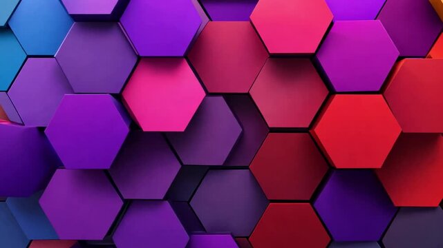 Abstract Pattern of Colorful Hexagons