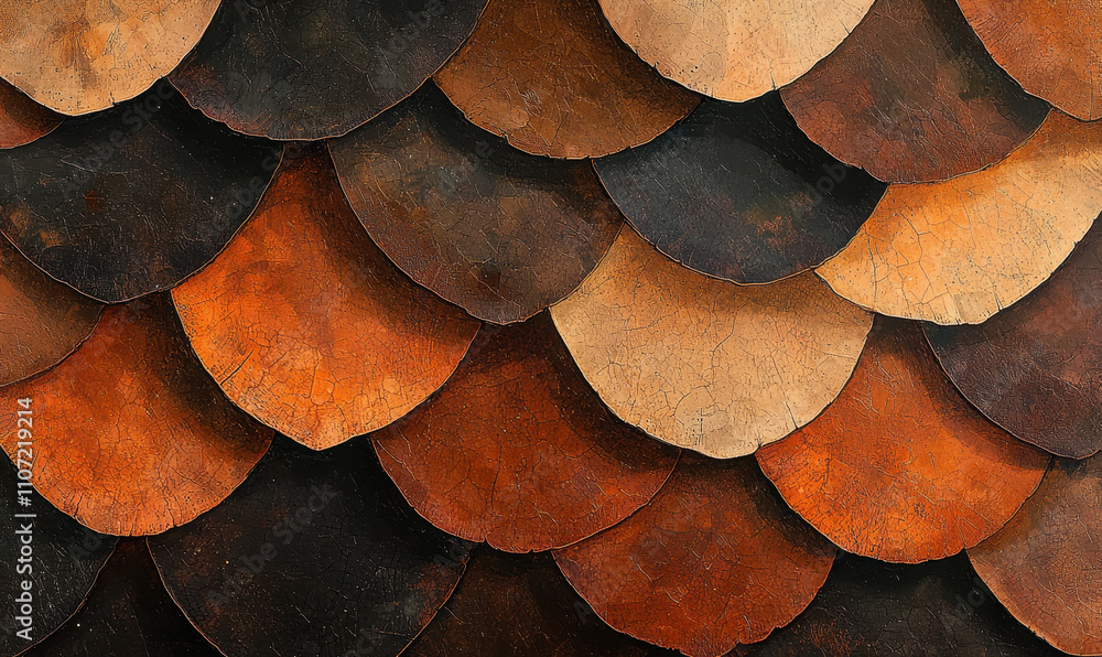 Poster intricate rustic brick pattern with earthy tones showcasing architectural design and texture