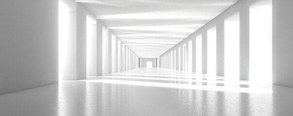 Fototapeta premium 3D Light White Background, Generative AI