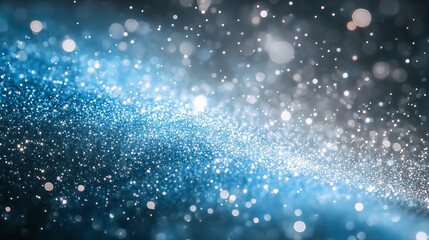 Fototapeta premium mesmerizing display of sparkling particles creates cosmic, ethereal atmosphere, evoking sense of wonder and mystery. shimmering lights resemble starry night sky or galaxy