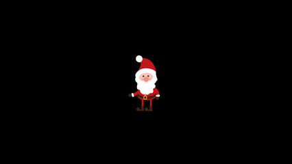 Christmas Icon Santa. This Mogrt template.