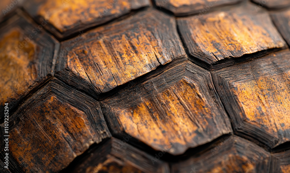 Poster captivating closeup of tortoise shell textures revealing nature’s intricate patterns and resilience