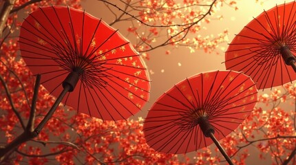Traditional Japanese Wagasa Umbrellas