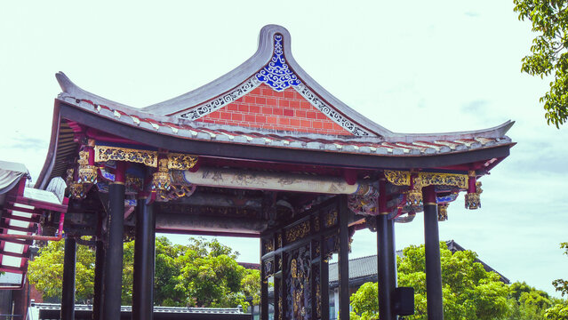 National Center for Traditional Arts ,TAIWAN Yilan  Tourists play in National Center for Traditional Arts.  The park itself has become one of the most important tourist spots in Yilan.