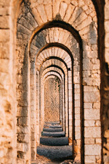 Naklejka premium Terracina, Italy. Remains Of Temple Of Jupiter Anxur