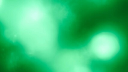 Blurred green lens flare motion studio lightning, garland with bokeh effect on dark background. Light leaks shining, abstract background footage.