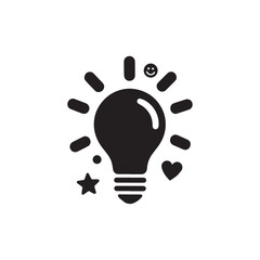 Light Bulb icon vector symbol design illustration.