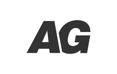 AG Techno Editable Font Logo For Corporate Branding. Bold, Futuristic Design With Unique Typographic Ideas. Minimal Custom Type And Dynamic Letter