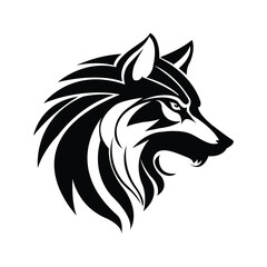 wolf heads logos, graphic logos,