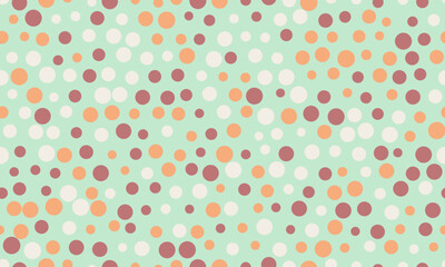 Polka dot vector with a repeating round spot pattern. Perfect for seamless textile prints, trendy wallpapers, and abstract geometric poster backgrounds.
