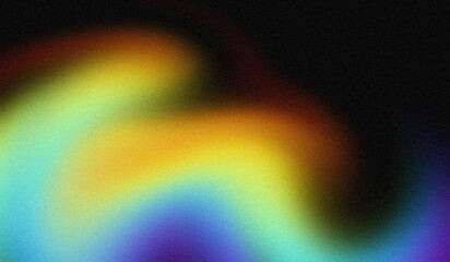 Chromatic Gradient with Grainy Texture and Vibrant Neon Flow