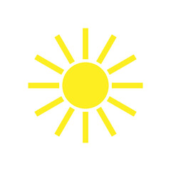 Sun vector icon. Summer illustration sign. hot symbol or logo.