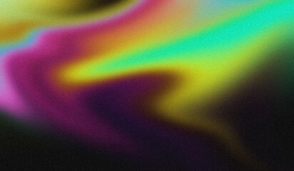 Chromatic Gradient with Grainy Texture and Vibrant Neon Flow