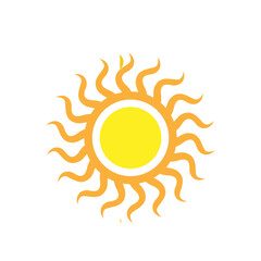 Sun vector icon. Summer illustration sign. hot symbol or logo.