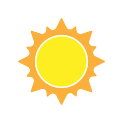 Sun vector icon. Summer illustration sign. hot symbol or logo.
