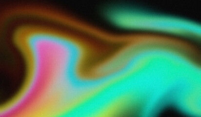 Chromatic Gradient with Grainy Texture and Vibrant Neon Flow