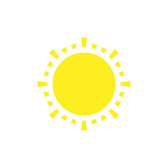 Sun vector icon. Summer illustration sign. hot symbol or logo.