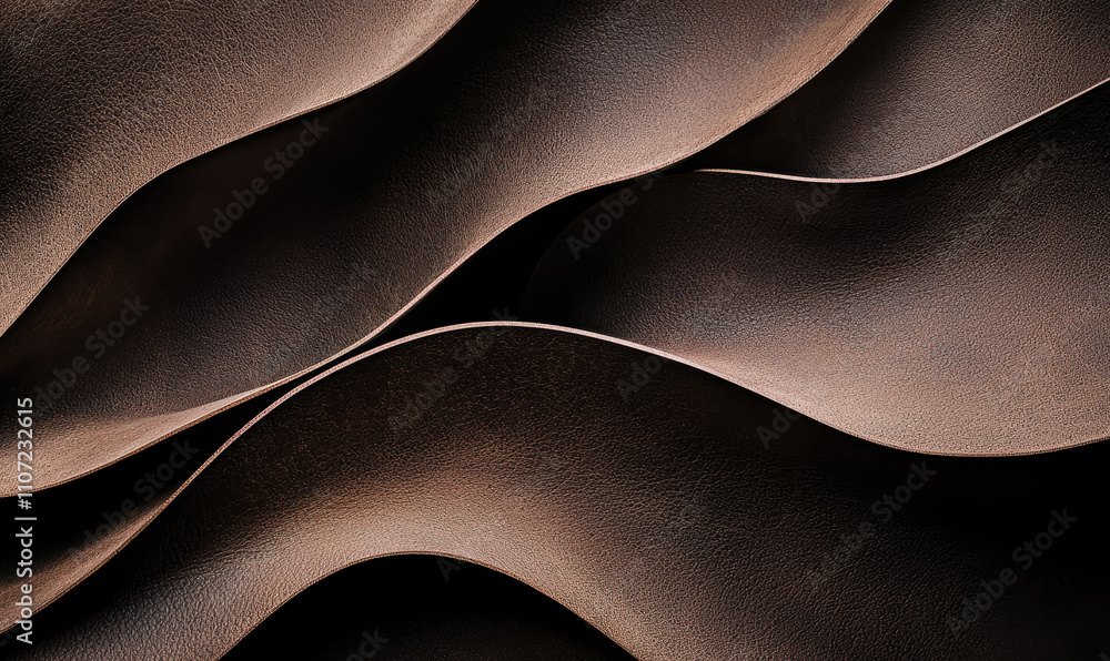 Poster elegant curved abstract texture with luxurious wave patterns in sophisticated earth tones