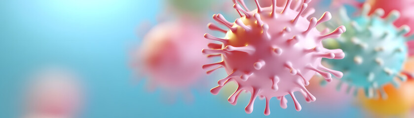 Virus cell structure laboratory setting science image macro environment close-up view viral research impact