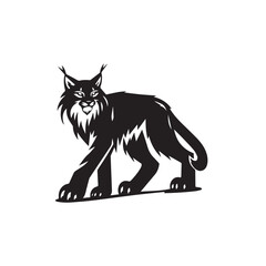 Lynx vector icon symbol design art illustration.