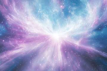 Fototapeta premium Stellar Eruption: A Symphony of Blues and Purples