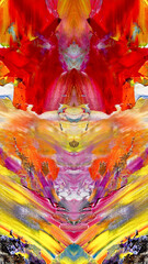 Abstract art background . Hand painting artwork on canvas .