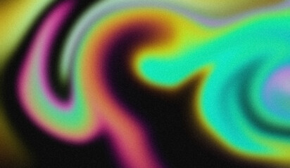 Chromatic Gradient with Grainy Texture and Vibrant Neon Flow