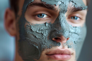 Fototapeta premium Facial massage natural skin care spa facial massage in luxurious beauty salon generative ai