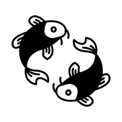 two koi fish
