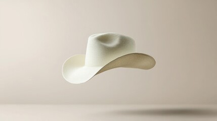 Floating Hat Mockup: A hat floating in mid-air against a plain background, showcasing the front and side views with customizable branding.