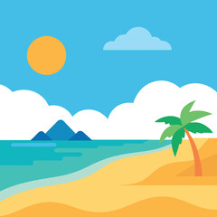 Obraz premium Stunning Beach Background for Digital Projects and Creative work