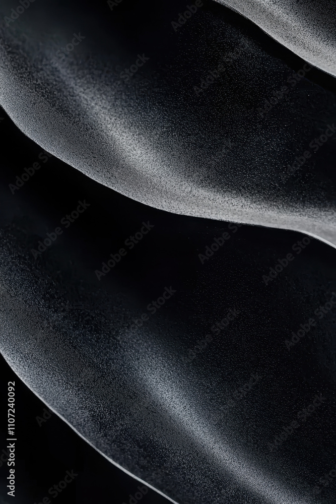 Poster elegant dark waves: exploring minimalist textures and patterns in monochrome sophistication
