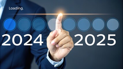 2024 2025 Progress Bar Business Goals Future Planning Loading Concept