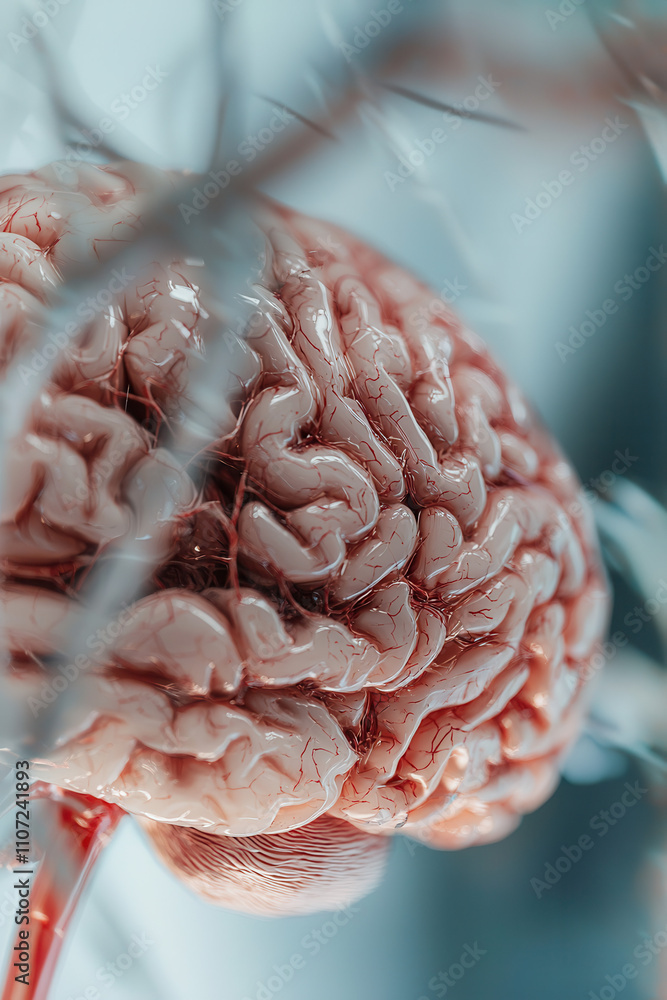 Poster explore the intricacies of the human brain: a captivating glimpse into neural anatony and functions 