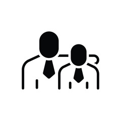 Black solid icon for brother