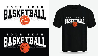 Basketball Sports t-shirt design. Basketball typography, t-shirt graphics, Basketball T shirt design vector illustration.