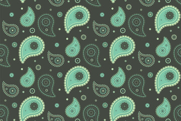 Paisley victorian and artistic contemporary. Ethnic card by western decorative. Style pretty by meditating ornamental.