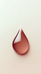 Obraz premium Glossy Liquid Drop with Pinkish Hue