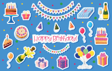 Birthday Stickers Set