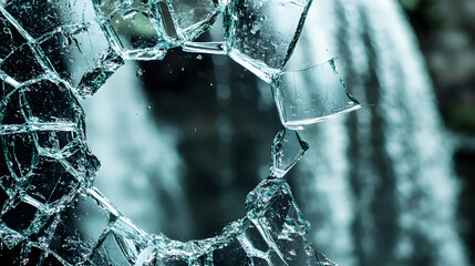 The Luminous Waterfall of Trauma: Reflection of Shattered Reality and Emotional Turmoil