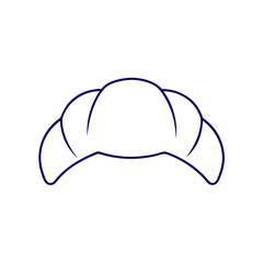 Croissant line icon vector 